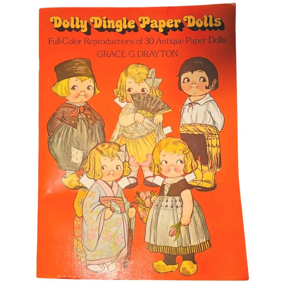 Paper Dolls Dolly Dingle Uncut Vintage 1978 Grace G. Drayton Foreign Playmates